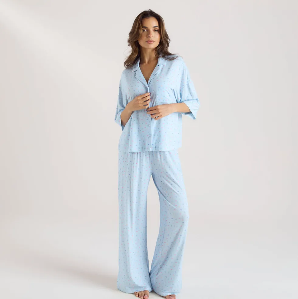Modal Pajama Pants - Blue Floral