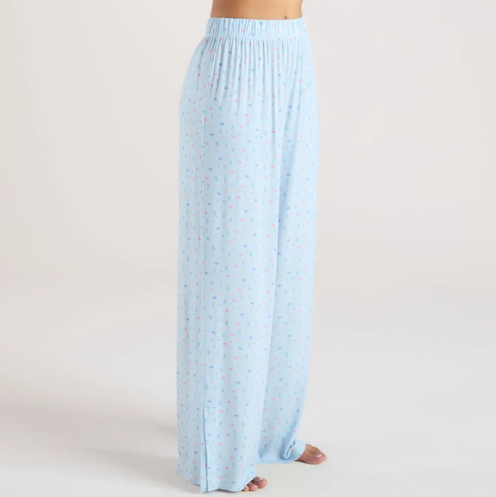 Modal Pajama Pants - Blue Floral