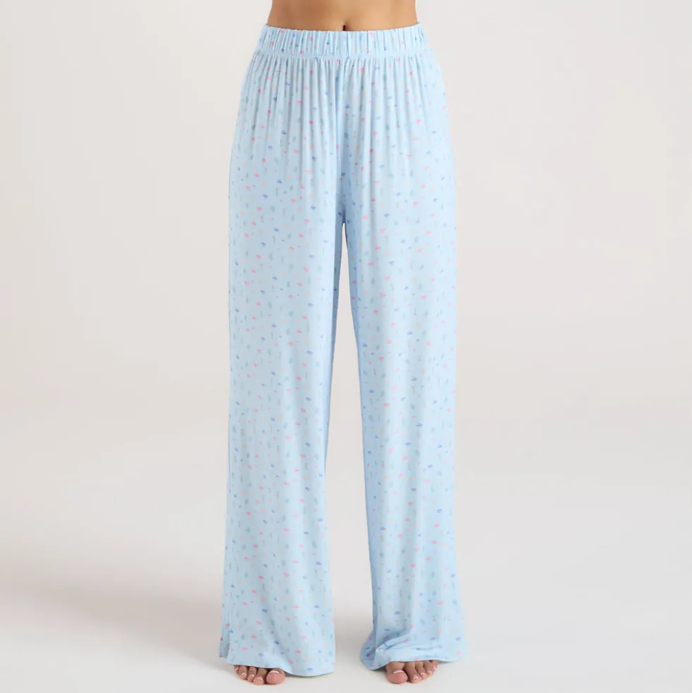 Modal Pajama Pants - Blue Floral