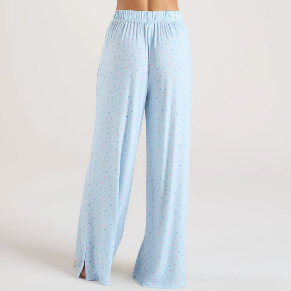 Modal Pajama Pants - Blue Floral