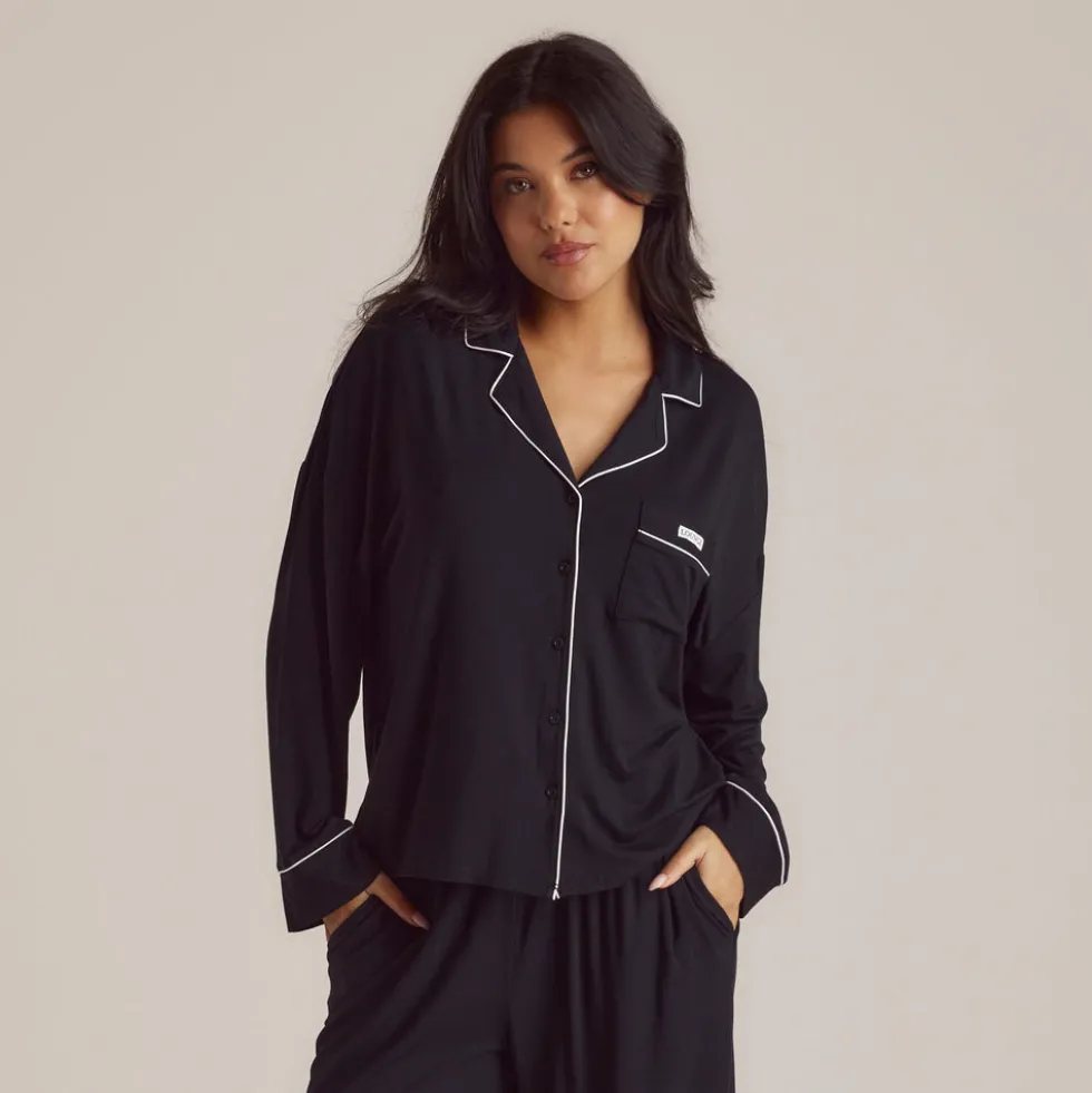 Modal Pajama Shirt - Black