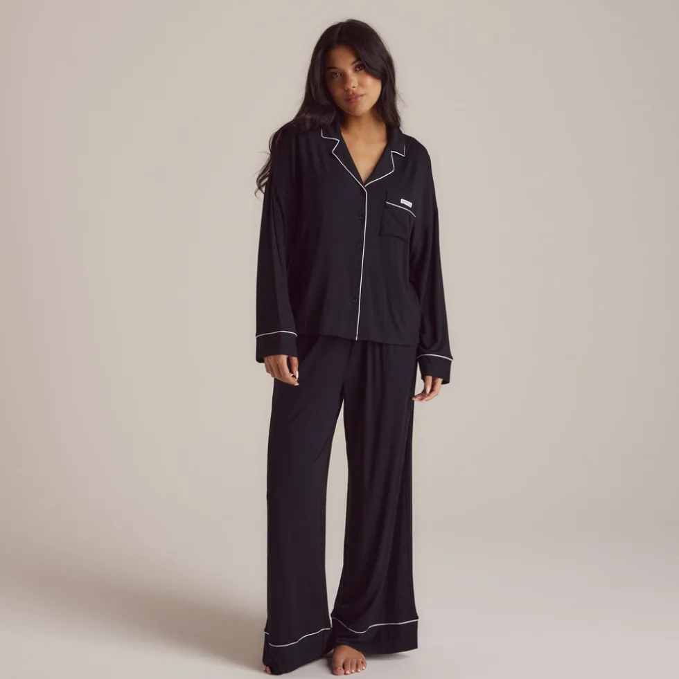 Modal Pajama Shirt - Black