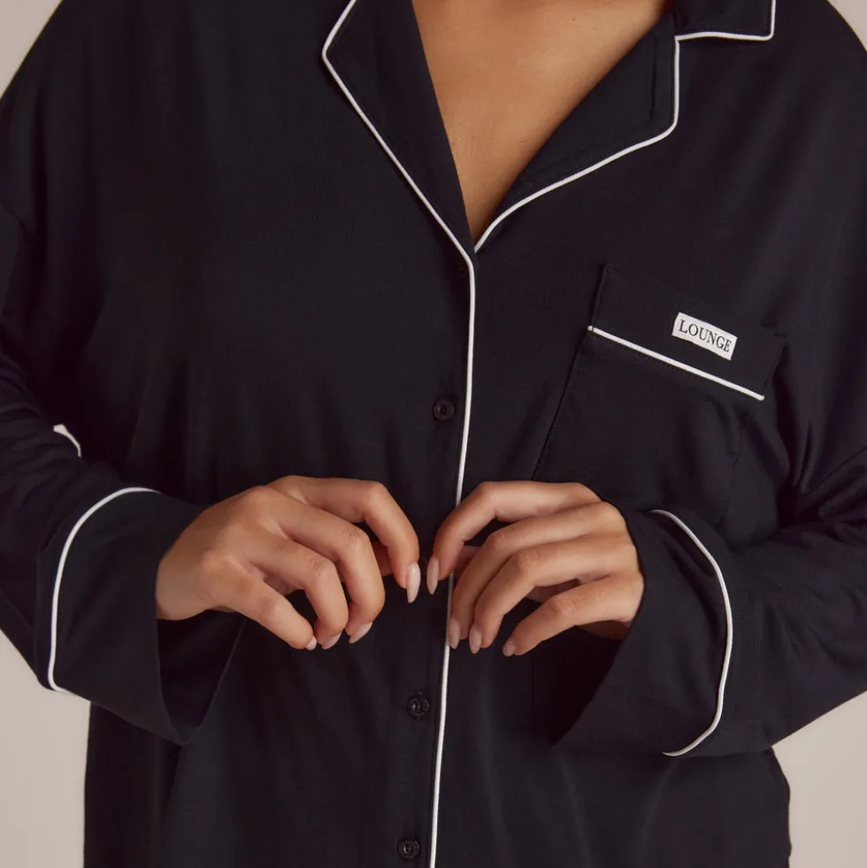 Modal Pajama Shirt - Black