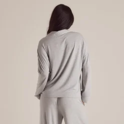 Modal Pajama Shirt - Grey Marl