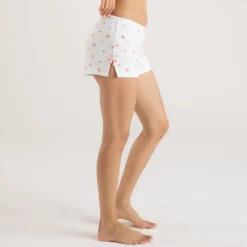 Modal Pajama Shorts - White Fruits