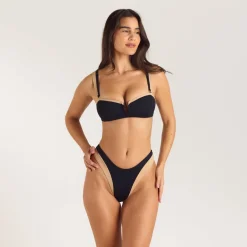 Monaco Bandeau Bikini Top - Black