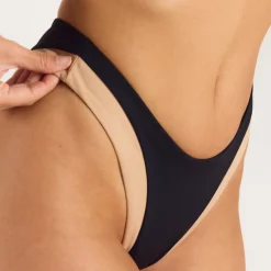 Monaco High-Leg Brazilian Bikini Briefs - Black