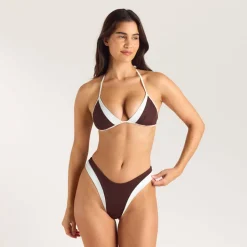 Monaco Triangle Bikini Top - Chocolate