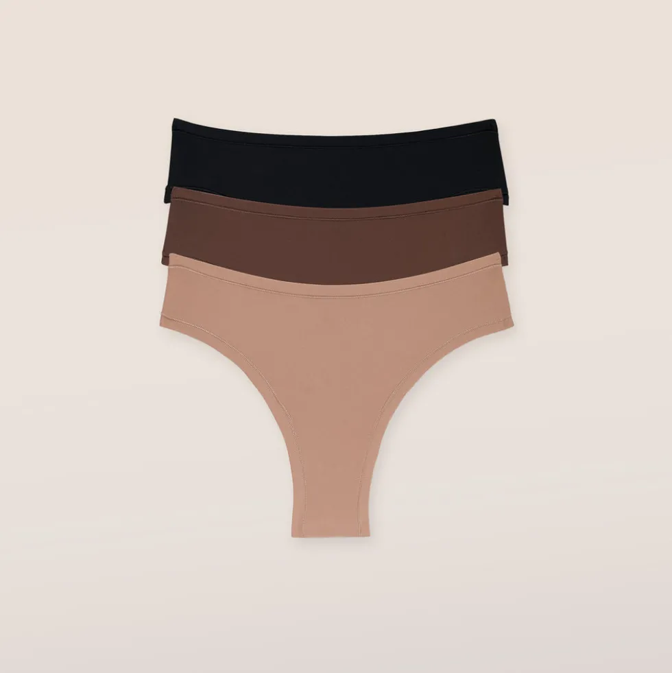 Nude Brazilian Briefs (3 Pack) - Multi