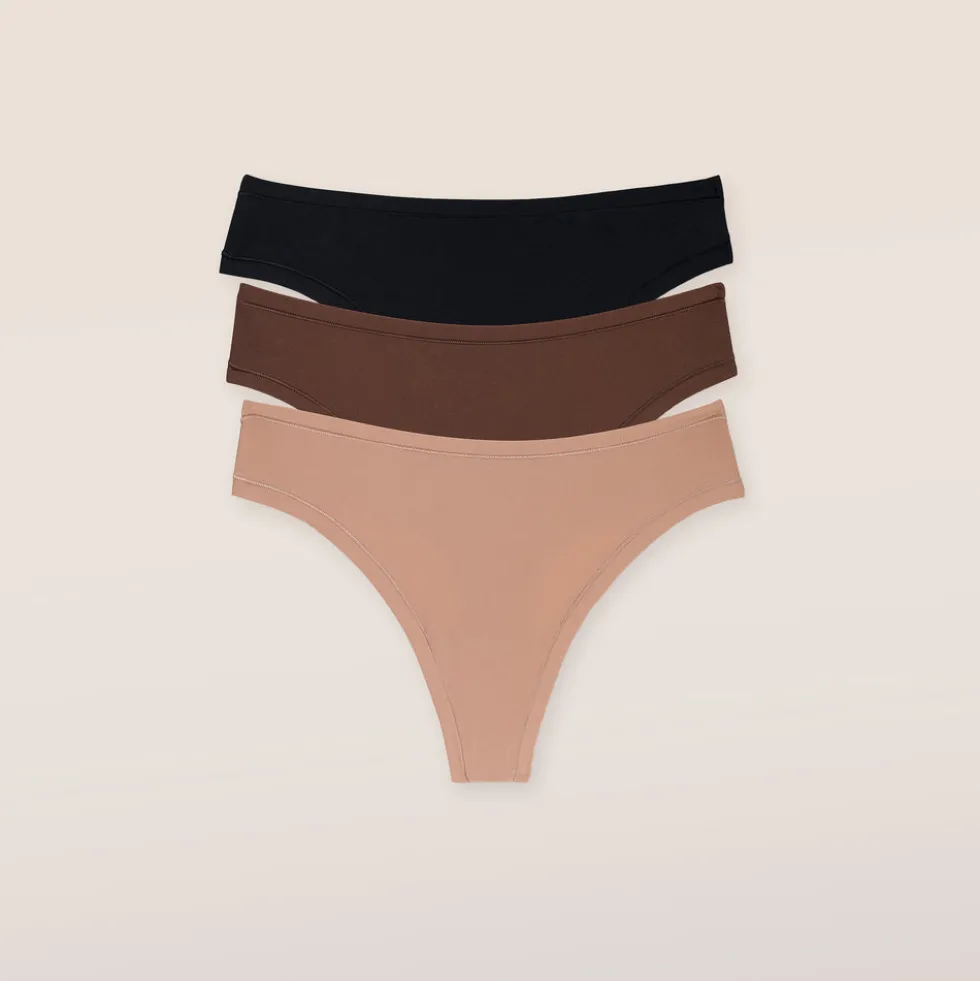 Nude Thong (3 Pack) - Multi