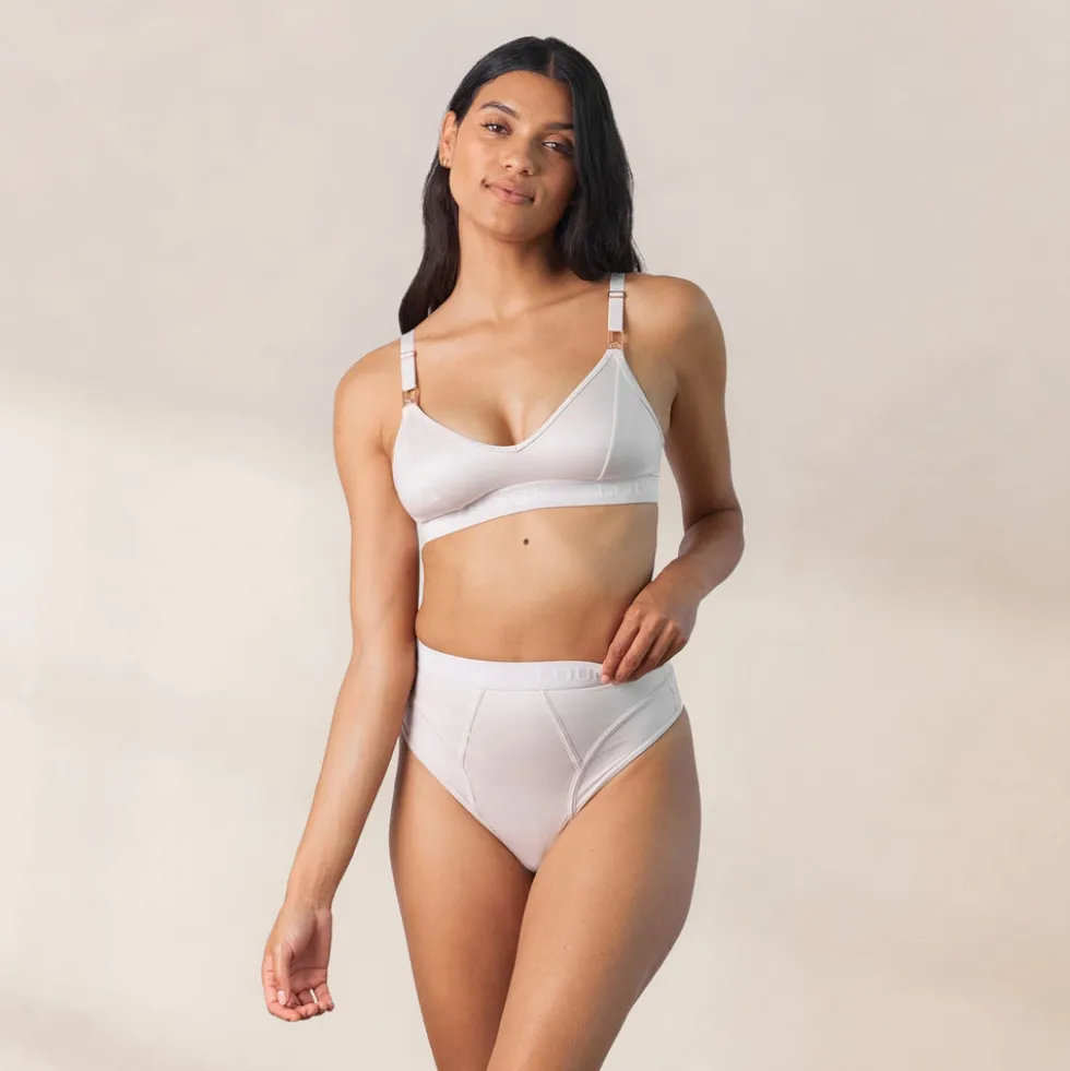 Nurture Nursing Bra & Thong/Briefs Set - Cream