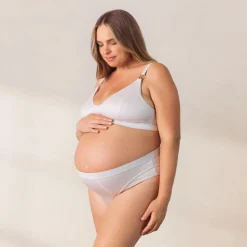 Nurture Nursing Bra & Thong/Briefs Set - Cream