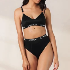 Nurture Nursing Bra & Thong/Briefs Set - Black