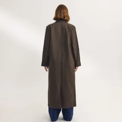 Oversized Longline Blazer - Dark Brown