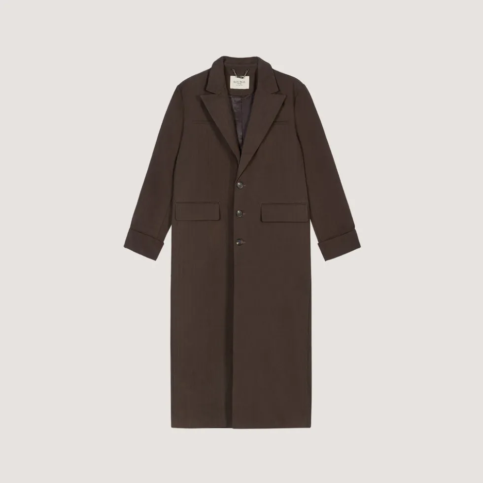 Oversized Longline Blazer - Dark Brown