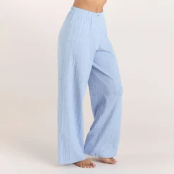 Pointelle Pajama Pants - Blue Floral
