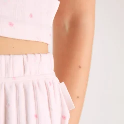 Pointelle Pajama Shorts - Pink Floral