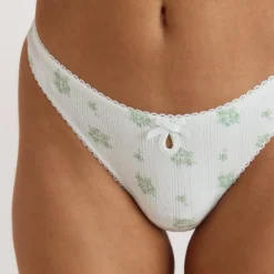Pointelle Thongs (3-Pack) - Neutral Print