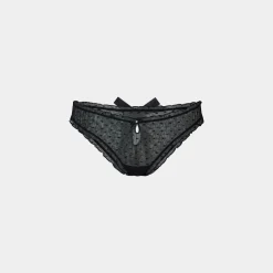 Polka Dot Brazilian Briefs - Black