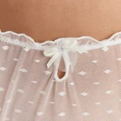Polka Dot Brazilian Briefs - White