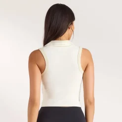 Polo Vest Top - Cream