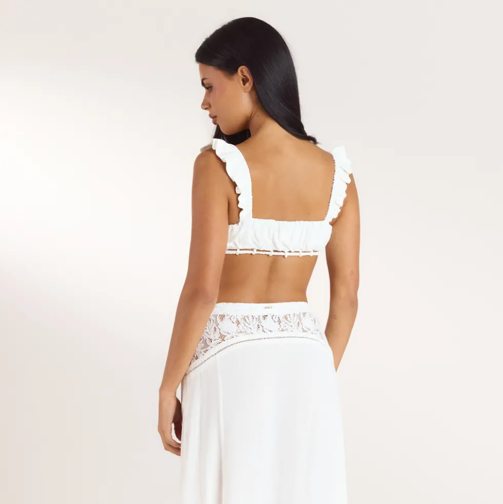 Ruched Bralette - Cream
