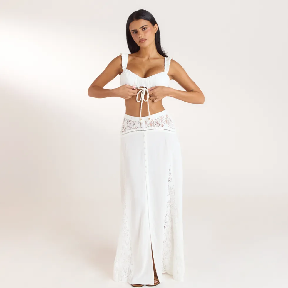 Ruched Bralette - Cream