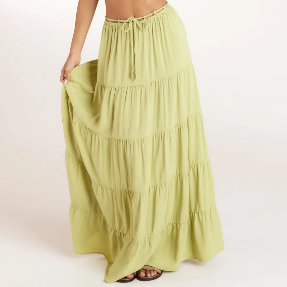 Ruched Bralette (Set) - Washed Lime