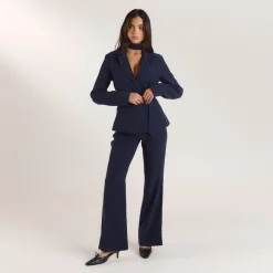 90s Straight-Leg Pants - Navy