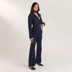 90s Straight-Leg Pants - Navy
