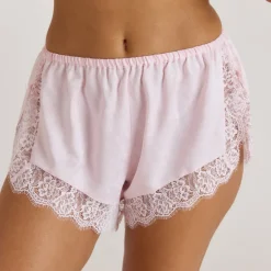 Satin Pajama Shorts - Pink