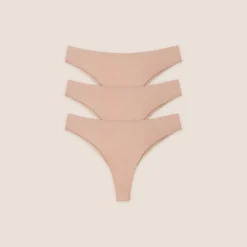 Seamless Bonded Brazilian Briefs (3-Pack) - Honey