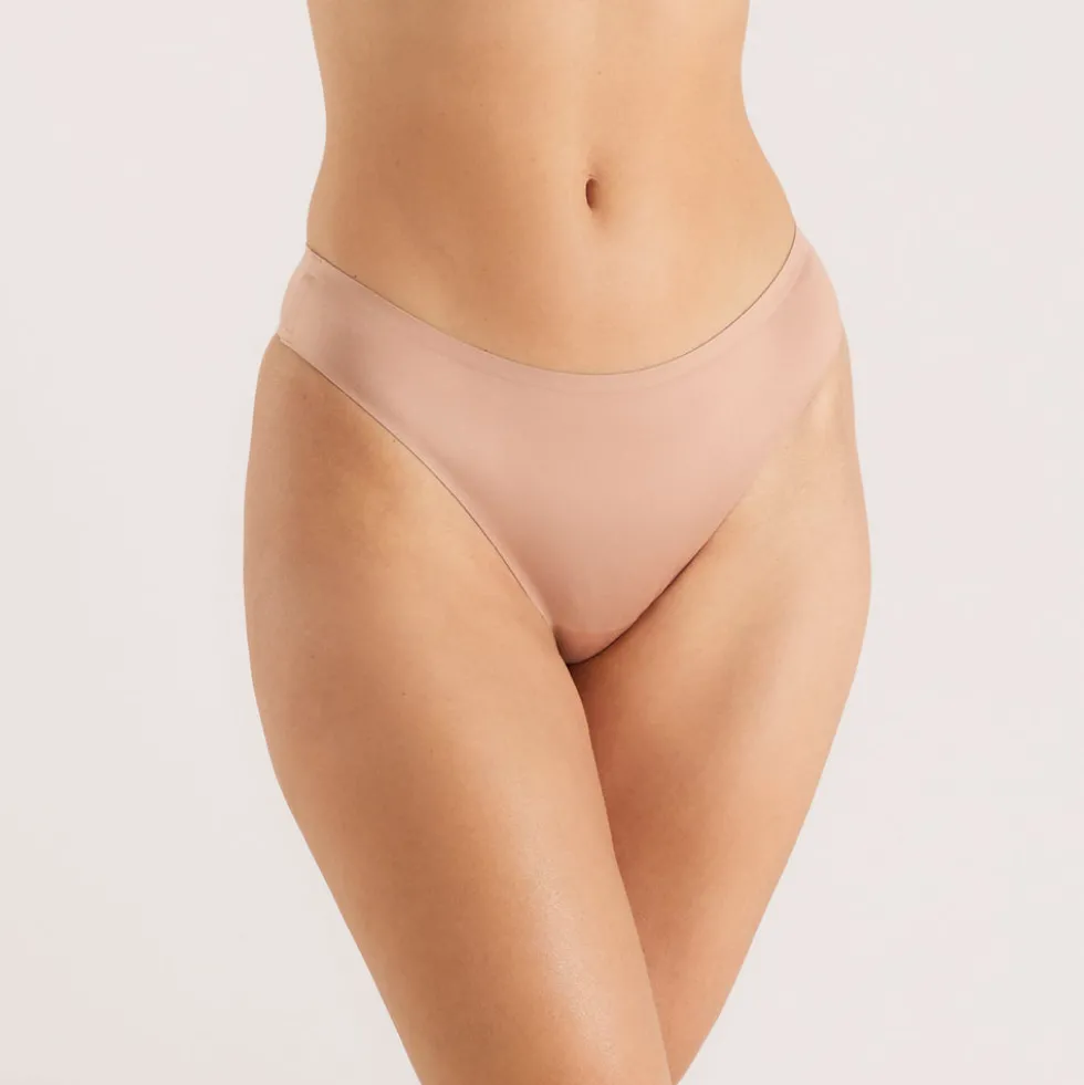 Seamless Bonded Brazilian Briefs (3-Pack) - Honey