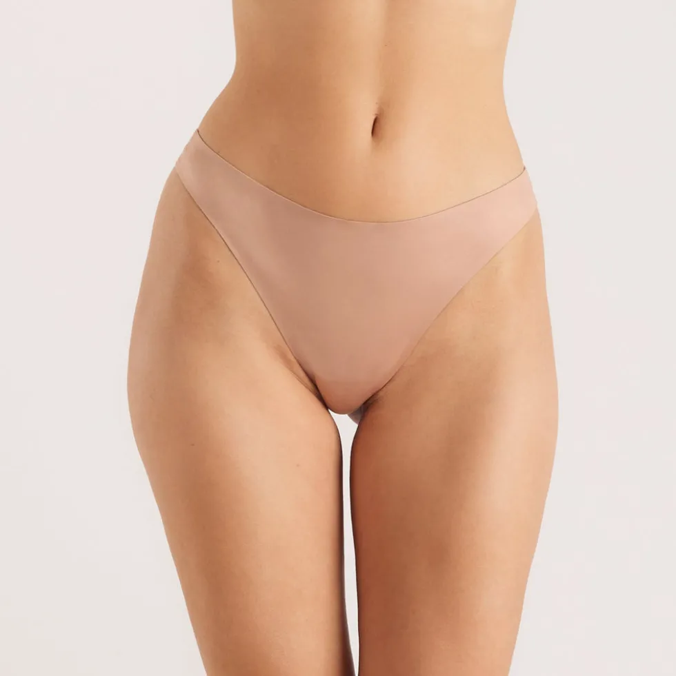 Seamless Bonded Thongs (3-Pack) - Honey