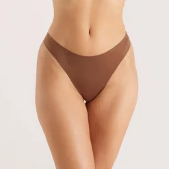 Seamless Bonded Thongs (3-Pack) - Chestnut