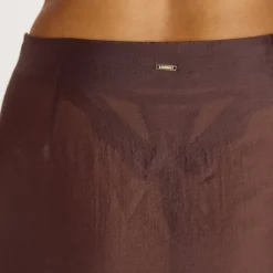 Sheer Maxi Skirt - Chocolate