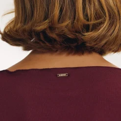 Slash Neck Top - Cherry Lacquer