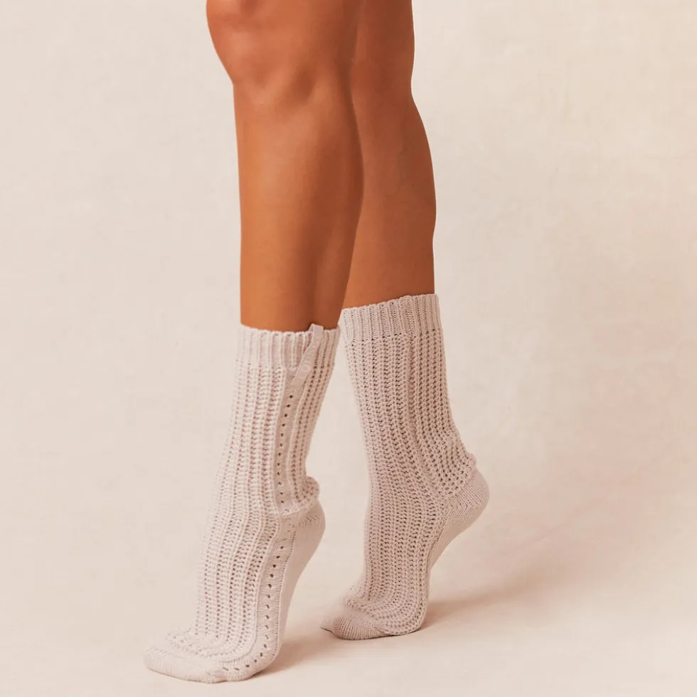 Snooze Knitted Socks - Cream