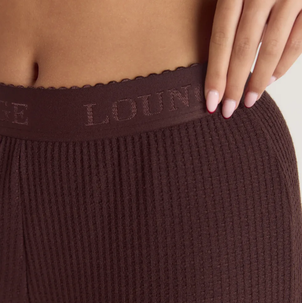 Soft Waffle Pajama Bottoms - Dark Chocolate