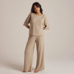 Soft Waffle Pajama Pants - Mink