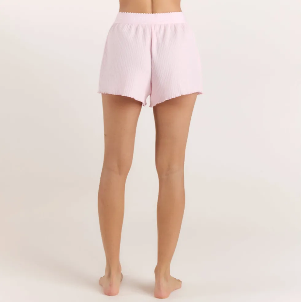Soft Waffle Pajama Shorts - Pink