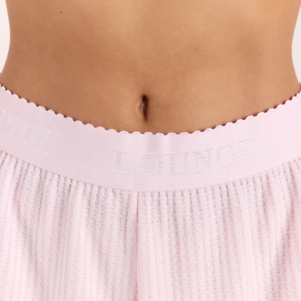 Soft Waffle Pajama Shorts - Pink
