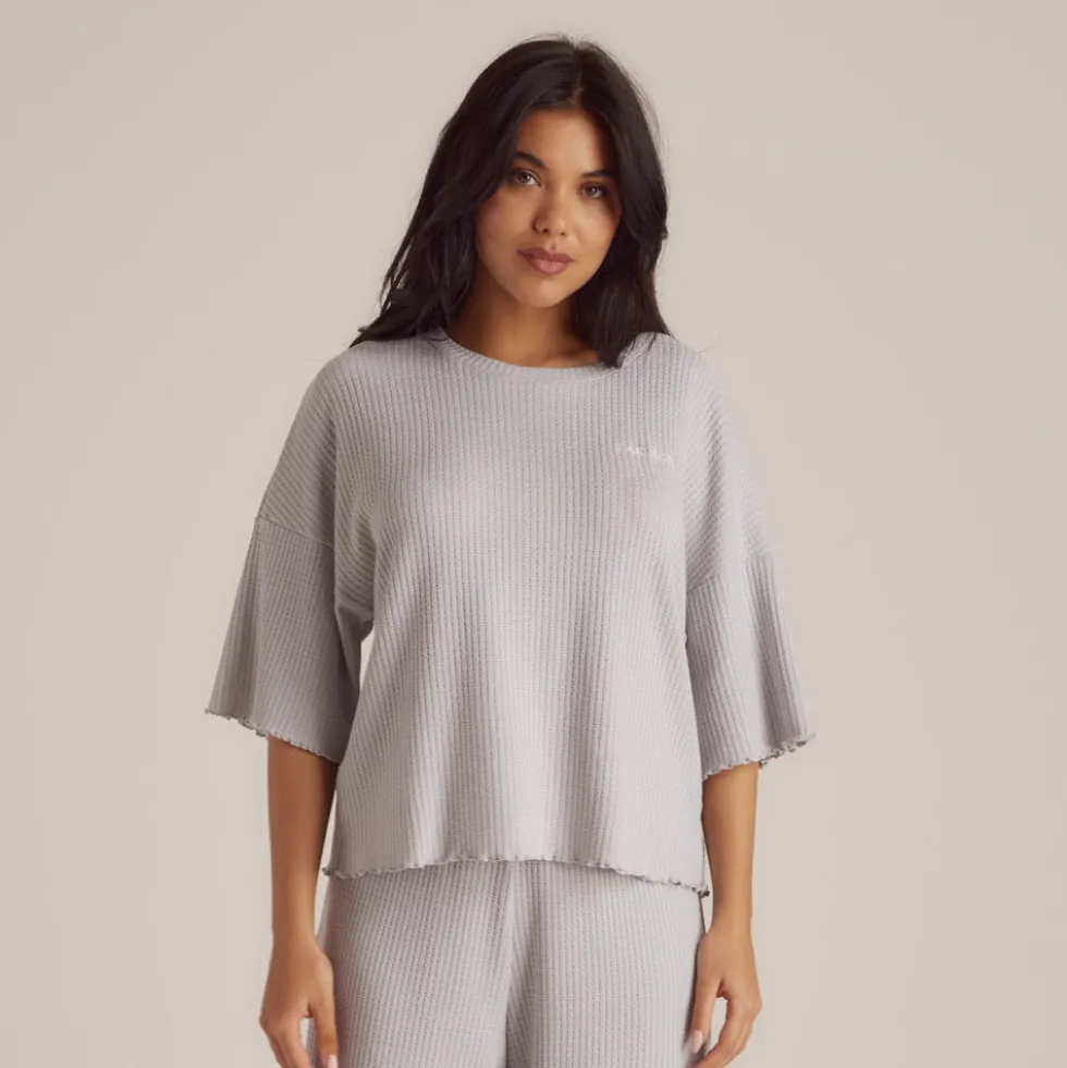 Soft Waffle Pajama Top - Frost