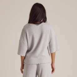 Soft Waffle Pajama Top - Frost