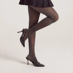 Sparkle Lurex Pantyhose (40 Denier) - Black