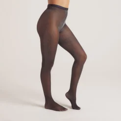Sparkle Lurex Pantyhose (40 Denier) - Black