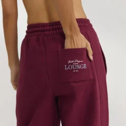 Straight-Leg Sweatpants - Cherry Lacquer