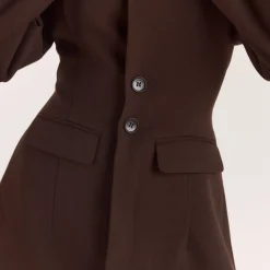 Structured Blazer Dress - Chocolate