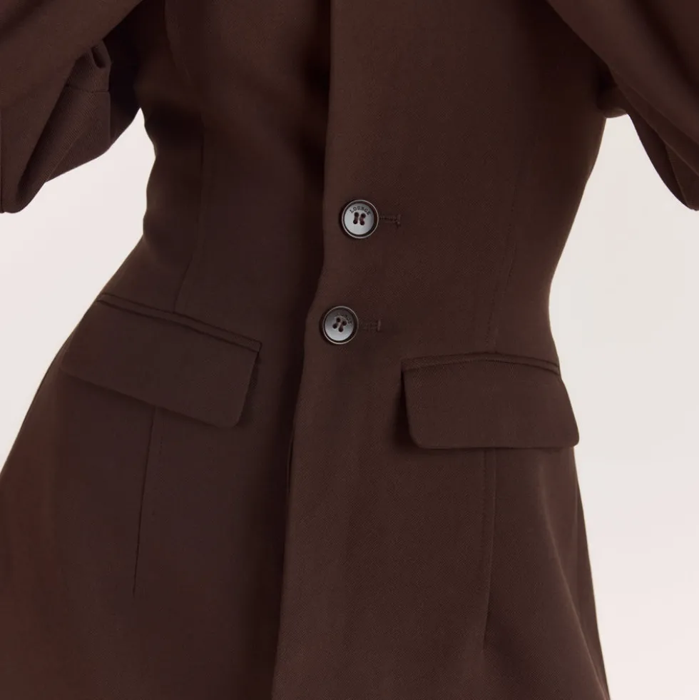 Structured Blazer Dress - Chocolate