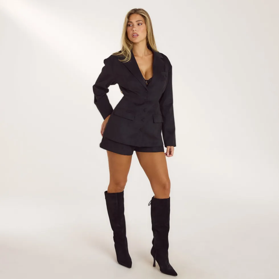 Suedette Shorts - Black